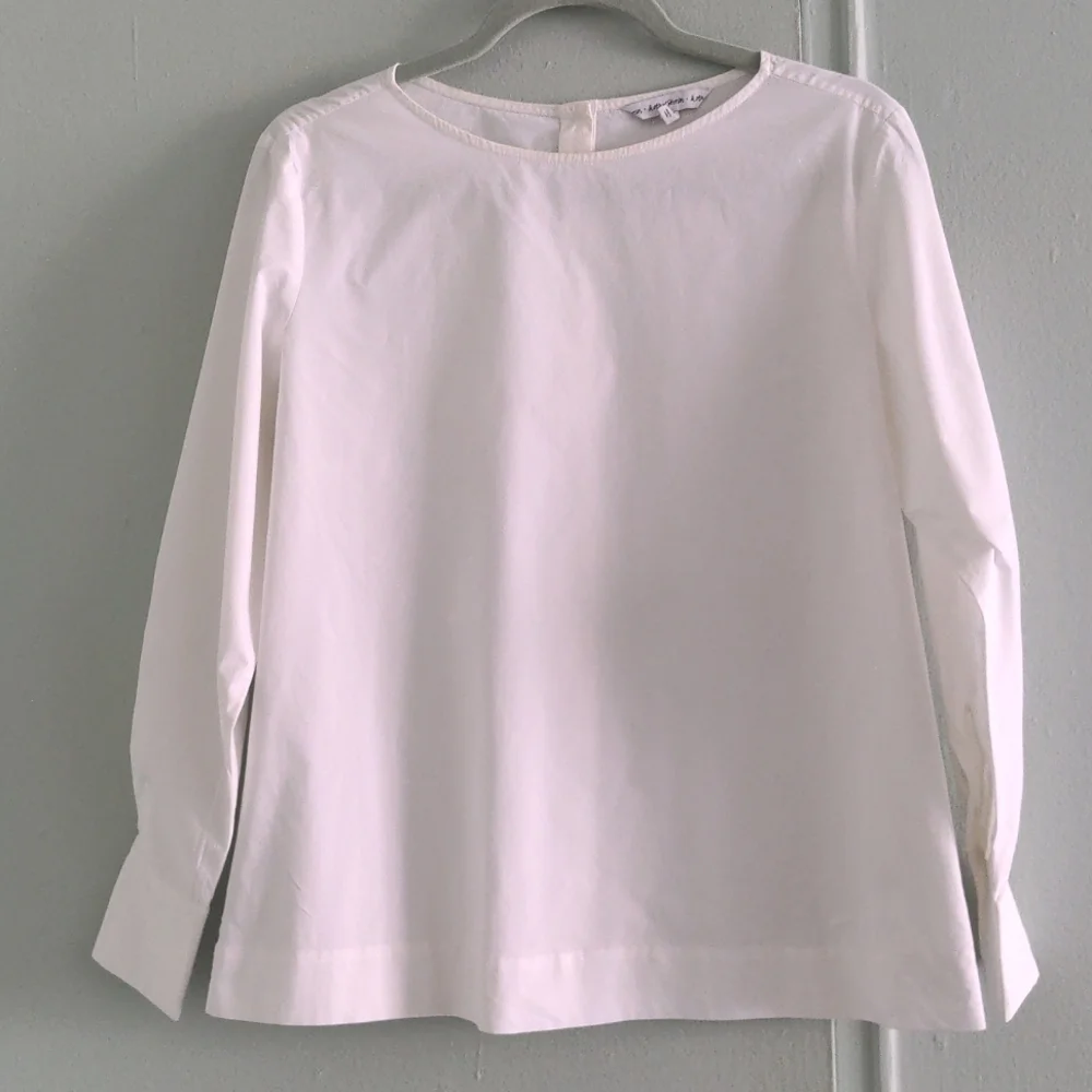 And Other Stories Poplin Collarless Shirt - Picture 2 of 9